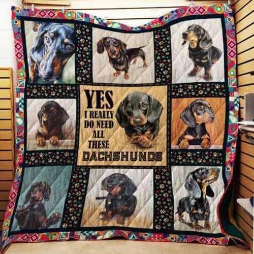 Dachshund Quilt Blanket