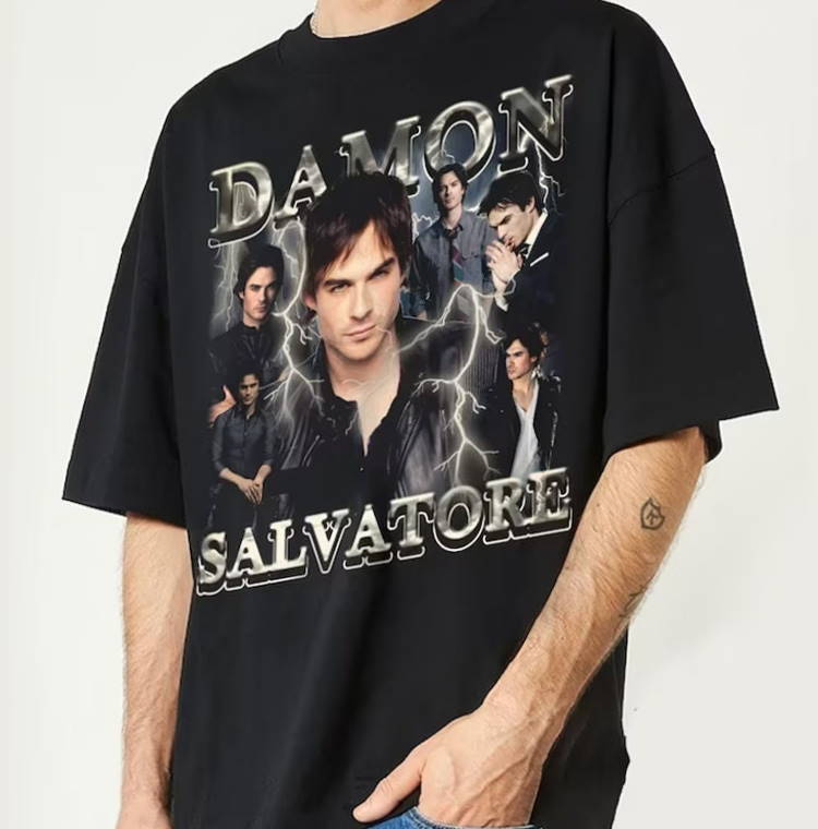 Damon Styles 90s Inspired Damon Salvatore Vintage Bootleg Shirt