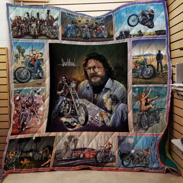 David Mann Motorcycles 3D Quilt Blanket