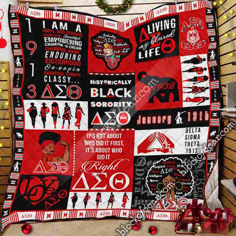 Delta Sigma 3D Quilt Blanket