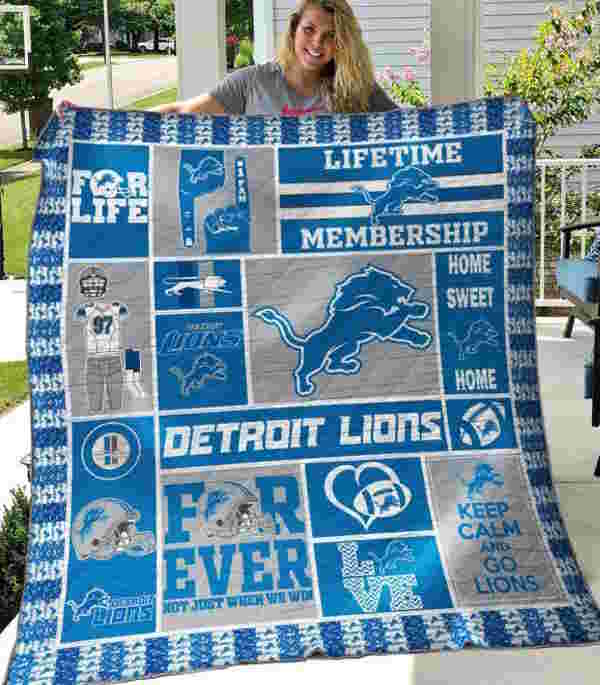 Detroit Lions 3D Quilt Blanket