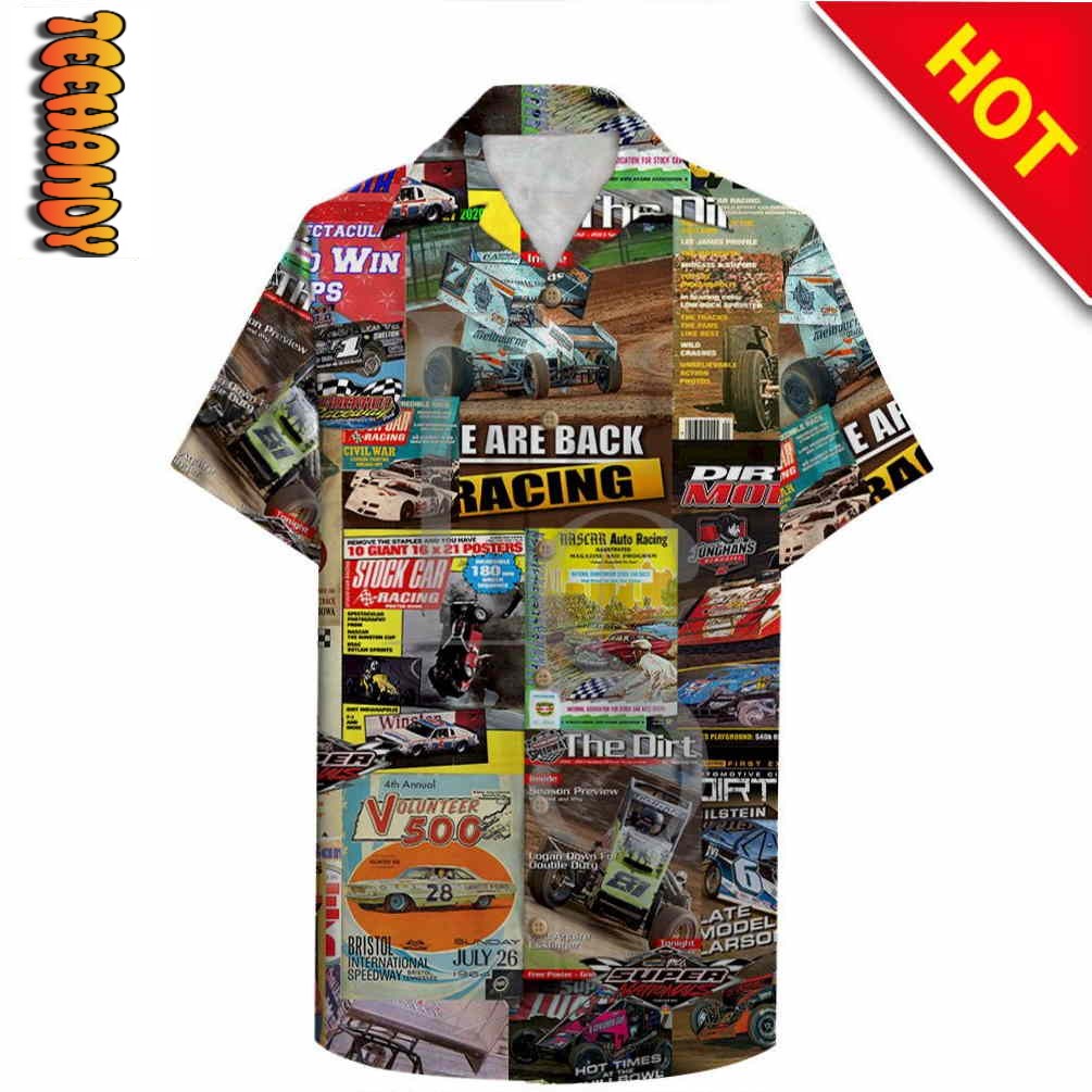 Dirt Track Racing Magazine Hawaiian Shirt