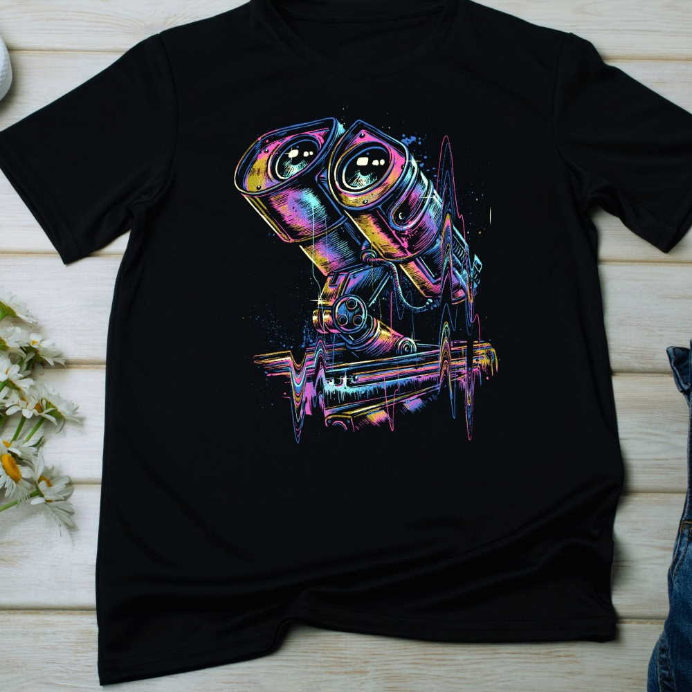 Disney Wall-E Graphic Black T-shirt, Robot Wall E Black T-Shirt