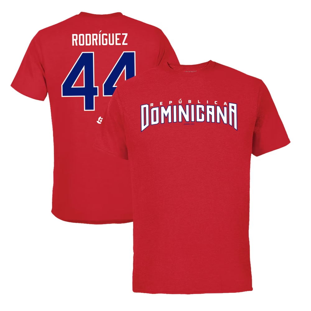 Dominican Republic Baseball Julio Rodriguez 2023 World Baseball Classic Name & Number T-Shirt