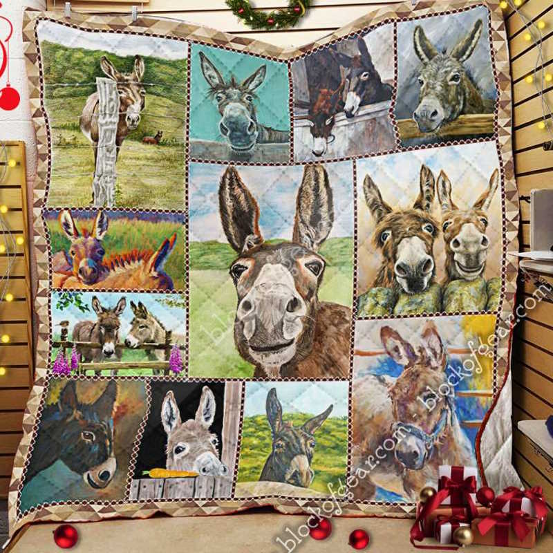 Donkey Lover Quilt Blanket