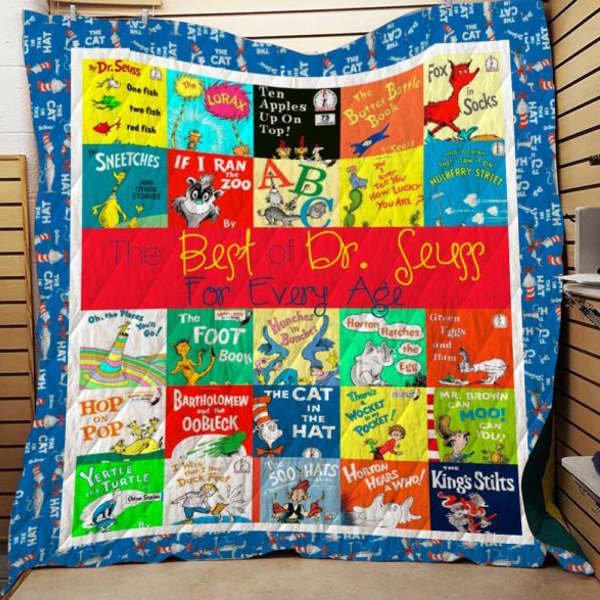 Dr Seuss Books 3D Quilt Blanket