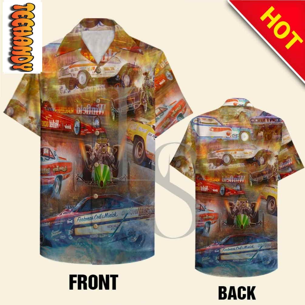 Drag Racing 3D Hawaiian Shirt