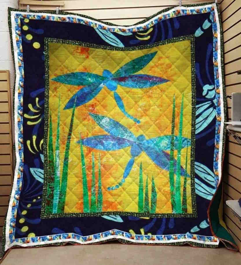 Dragonfly Fly With Me Quilt Blanket