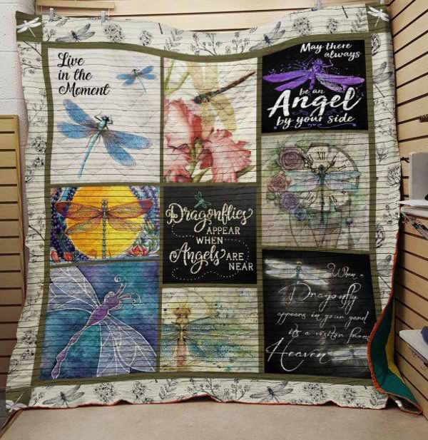 Dragonfly Live In The Moment 3D Quilt Blanket