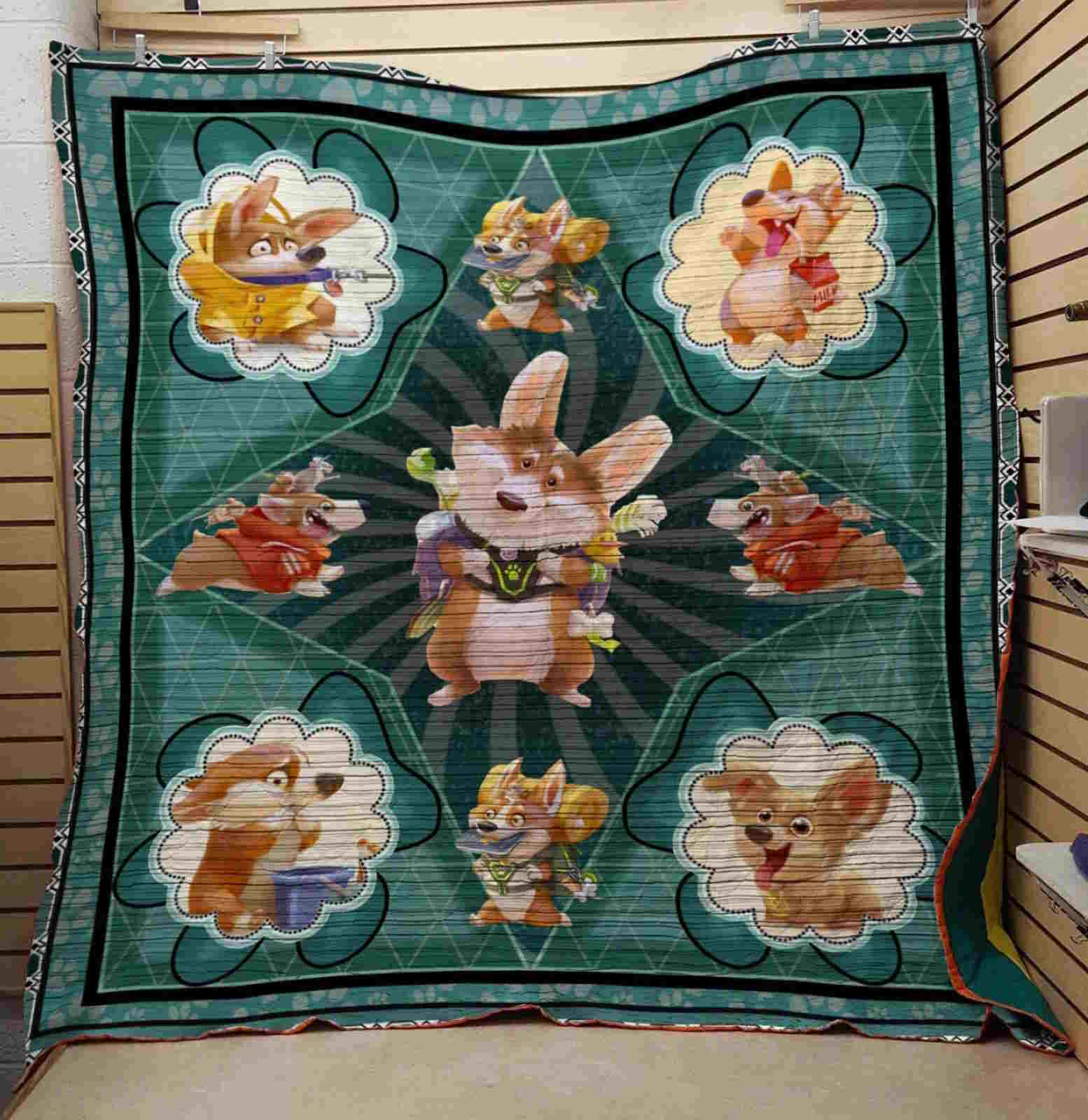 Dream Corgi 3D Quilt Blanket