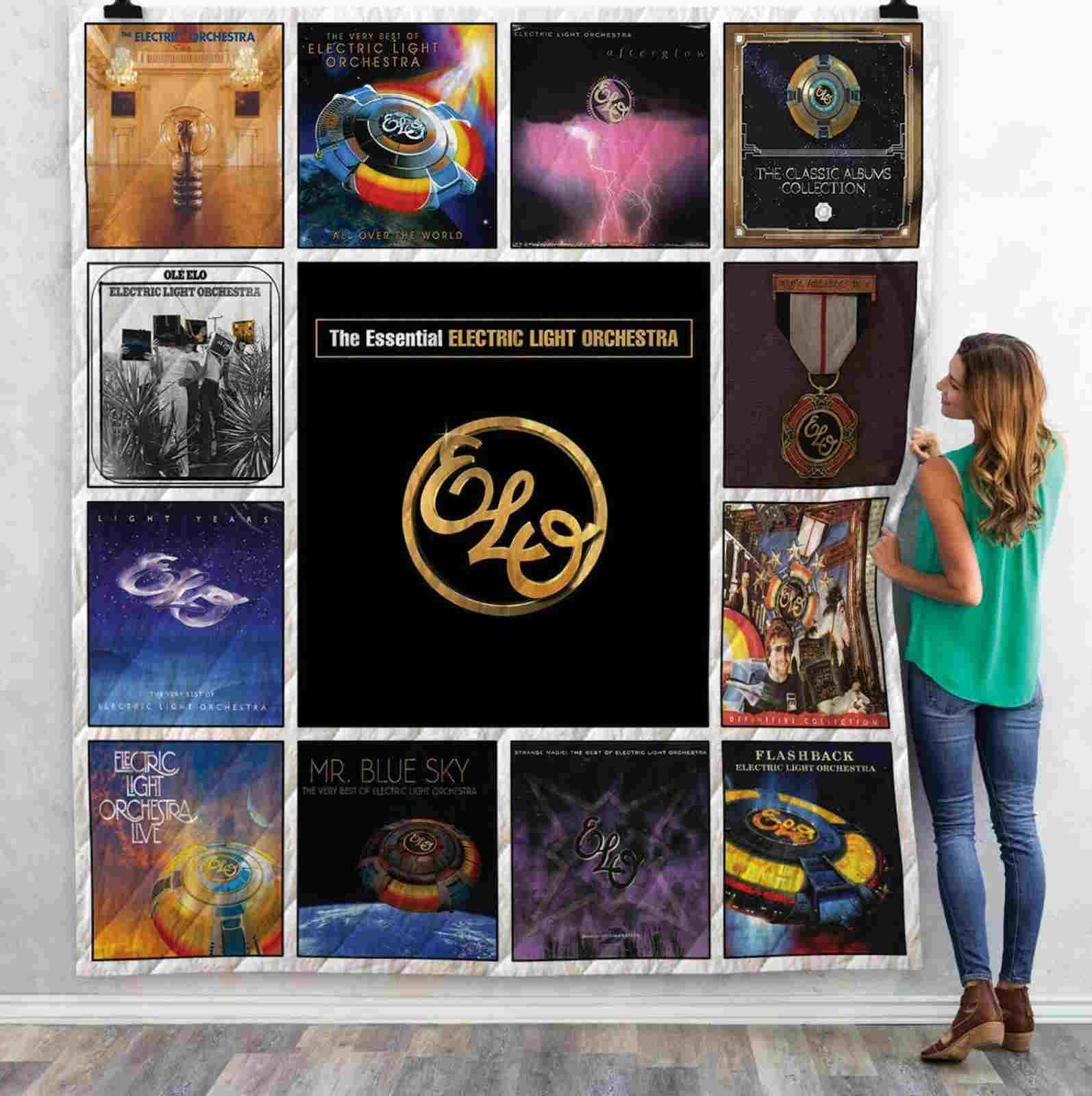 Electric Light Orchestra Complication Albums 3D Quilt Blanket