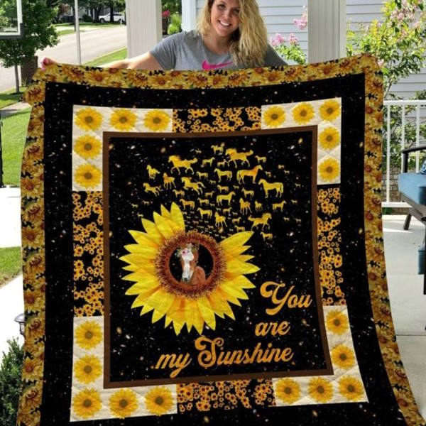 Farm Horse You Are My Sunshine 3D Quilt Blanket