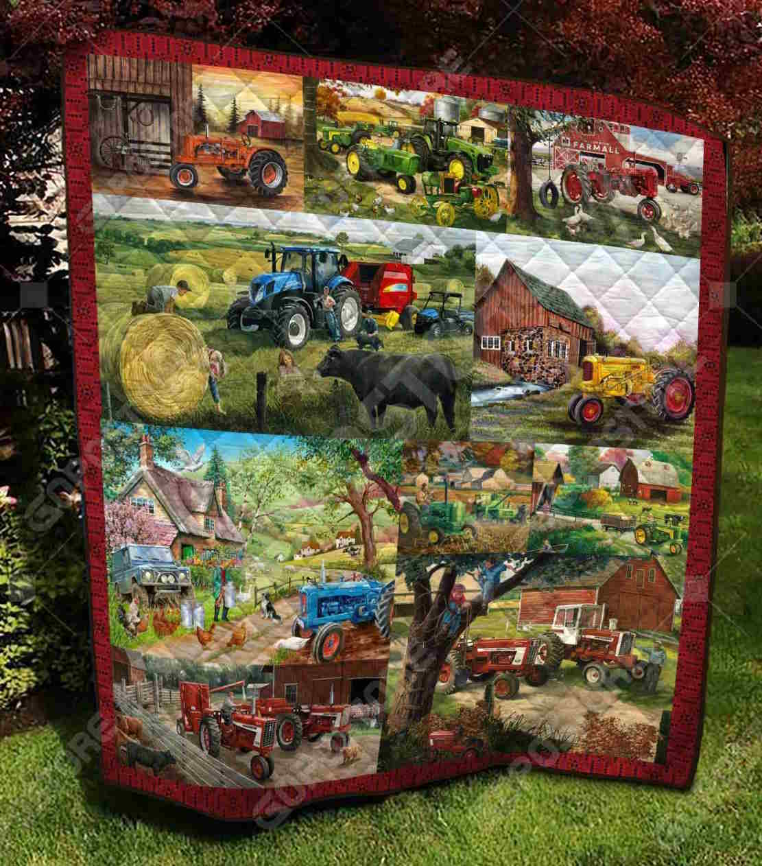 Farmer Art Like 3D Quilt Blanket