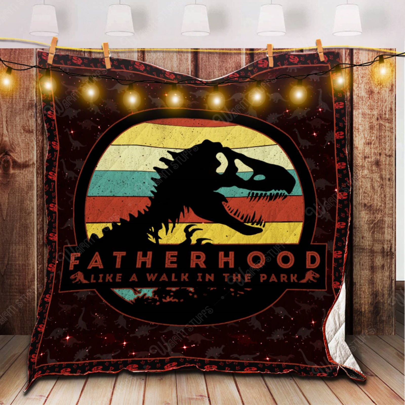 Fatherhood 3D Quilt Blanket