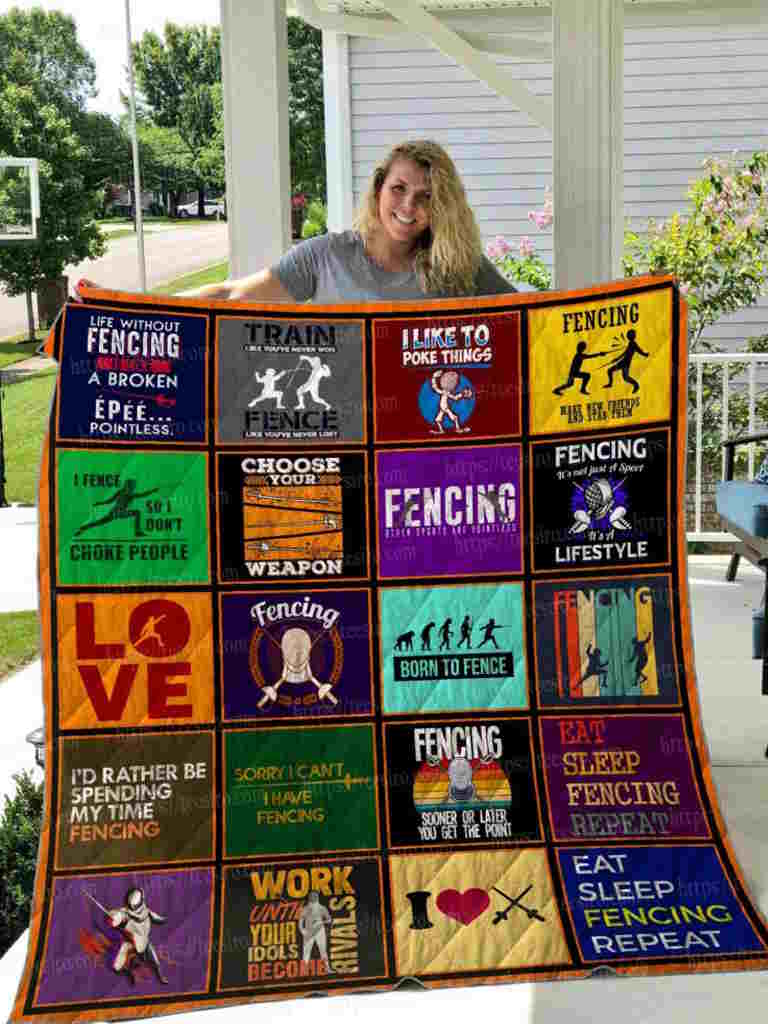 Fencing 3D Quilt Blanket