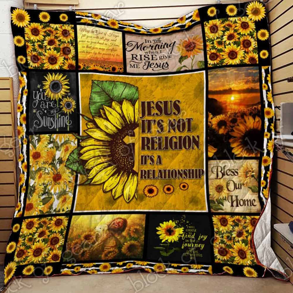 Find God In Sunflower 3D Quilt Blanket