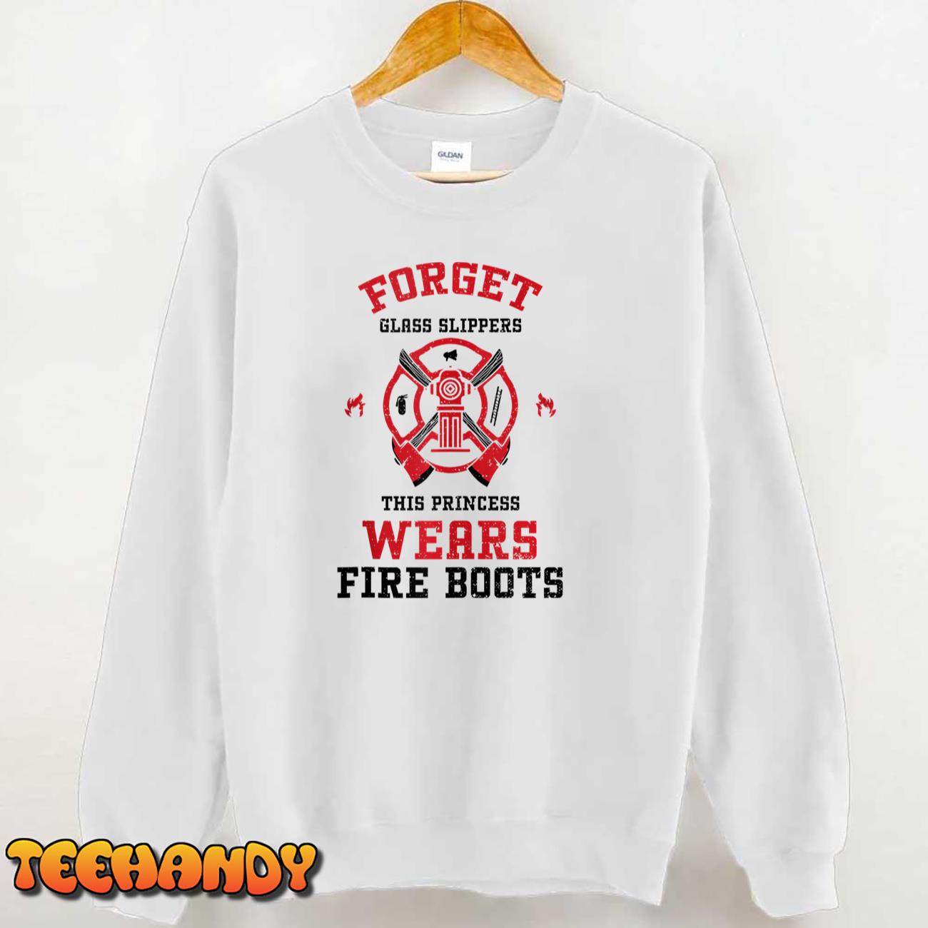Firewoman Forget Glass Slippers This Princes… Firefighter Hoodie