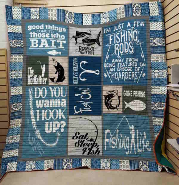 Fishing Do You Wanna Hook Up 3D Quilt Blanket