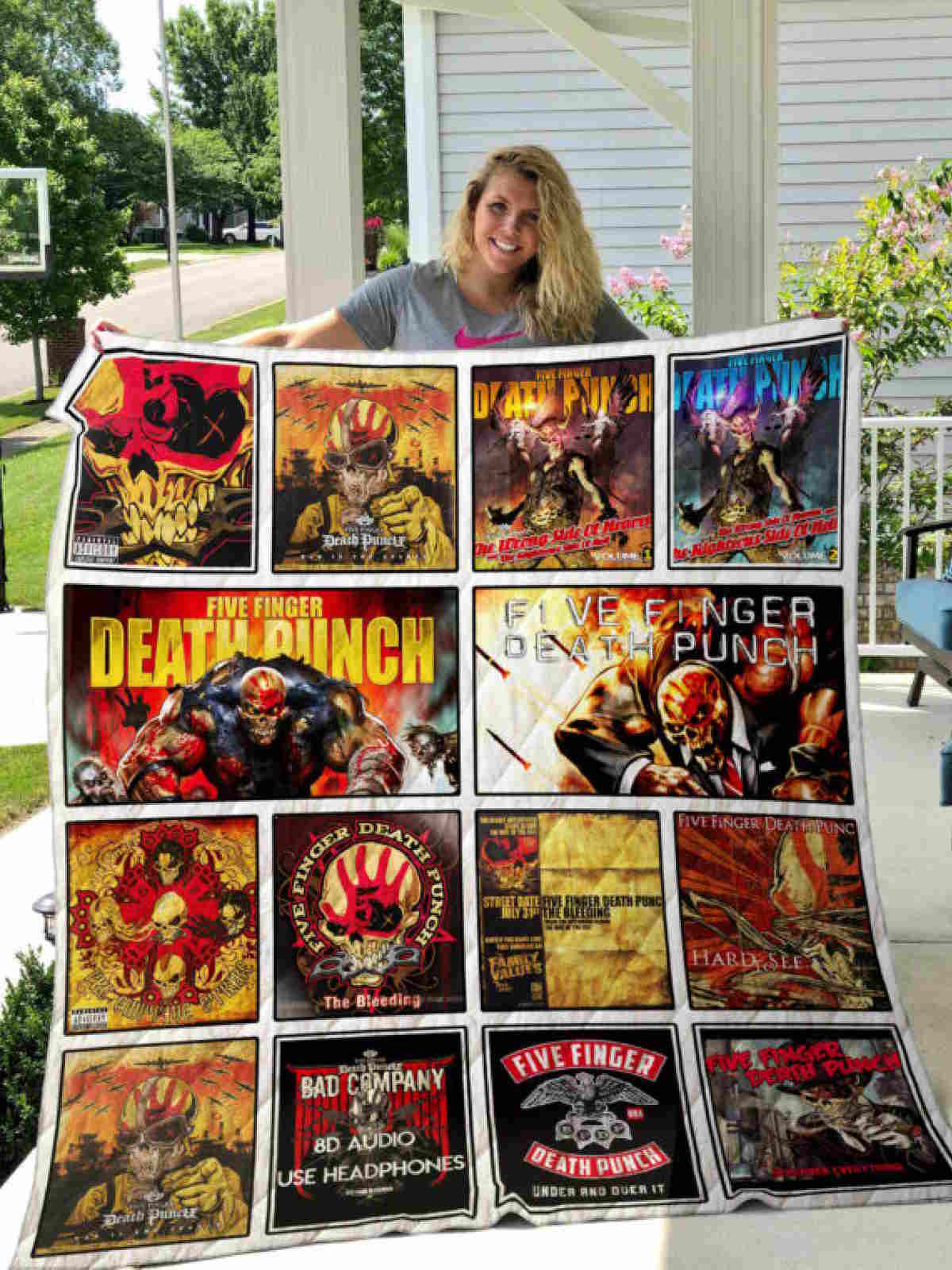 Five Finger Death Punch 3D Quilt Blanket