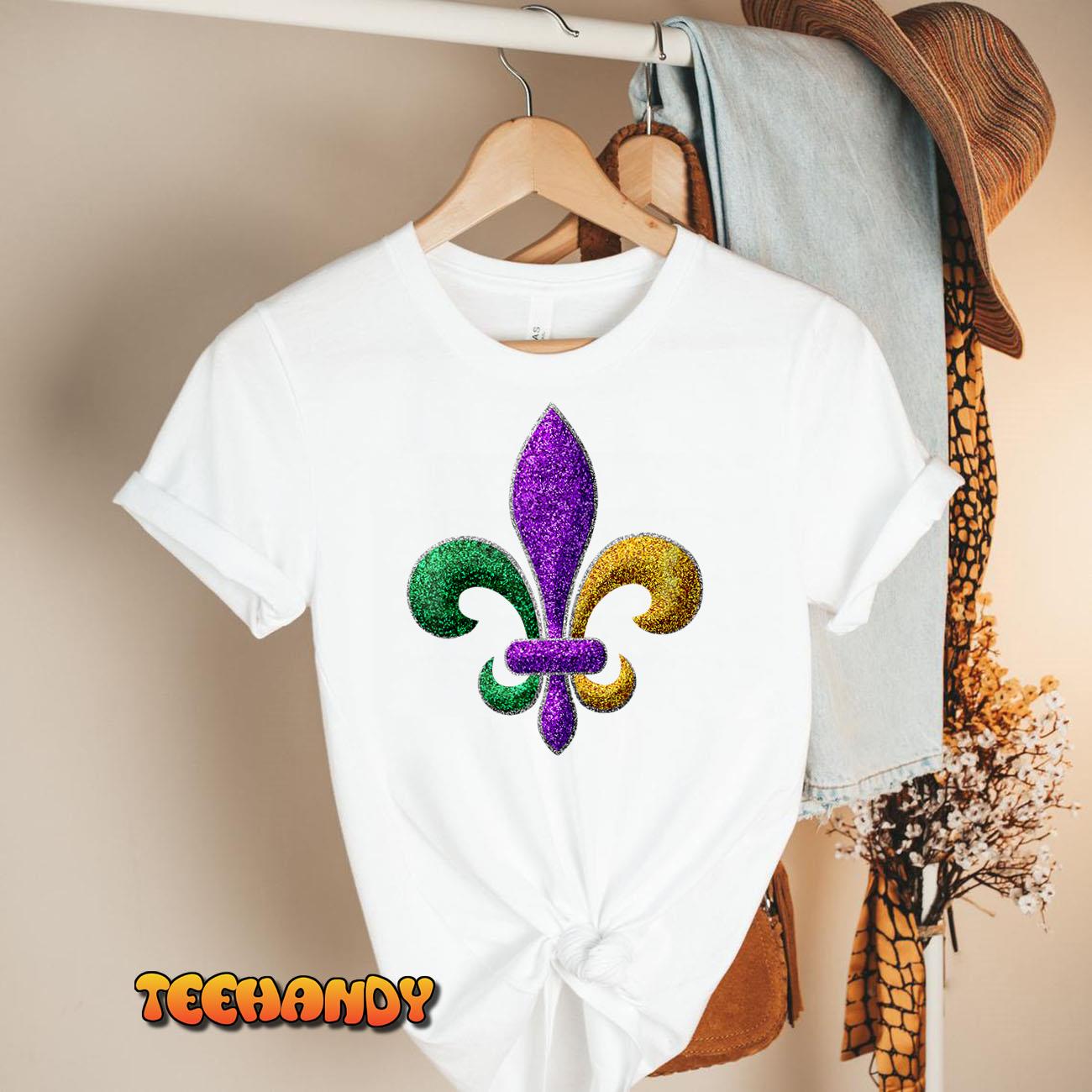 Fleur De Lis Mardi Gras Carnival Symbol New Orlean Men Women T-Shirt