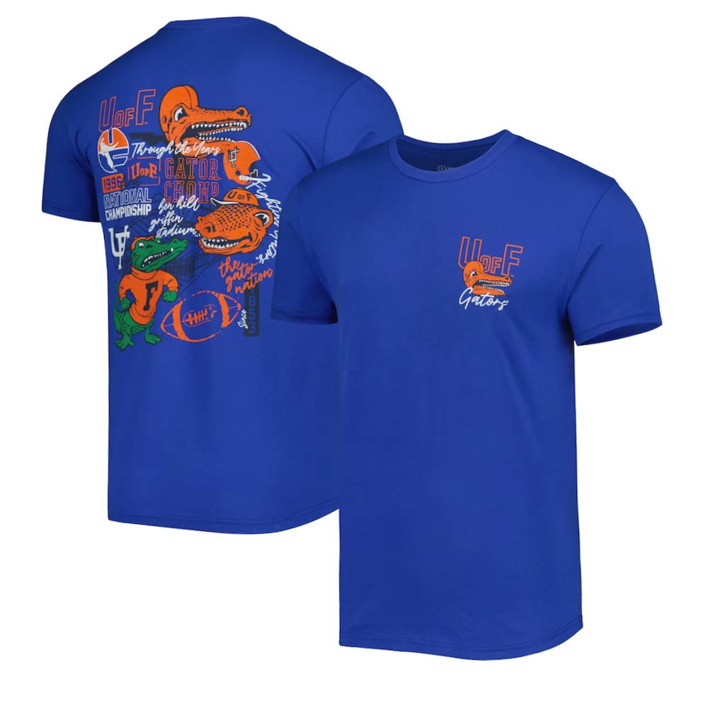 Florida Gators Vintage Through the Years Two-Hit T-Shirt