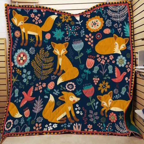 Fox In Forest 3D Quilt Blanket