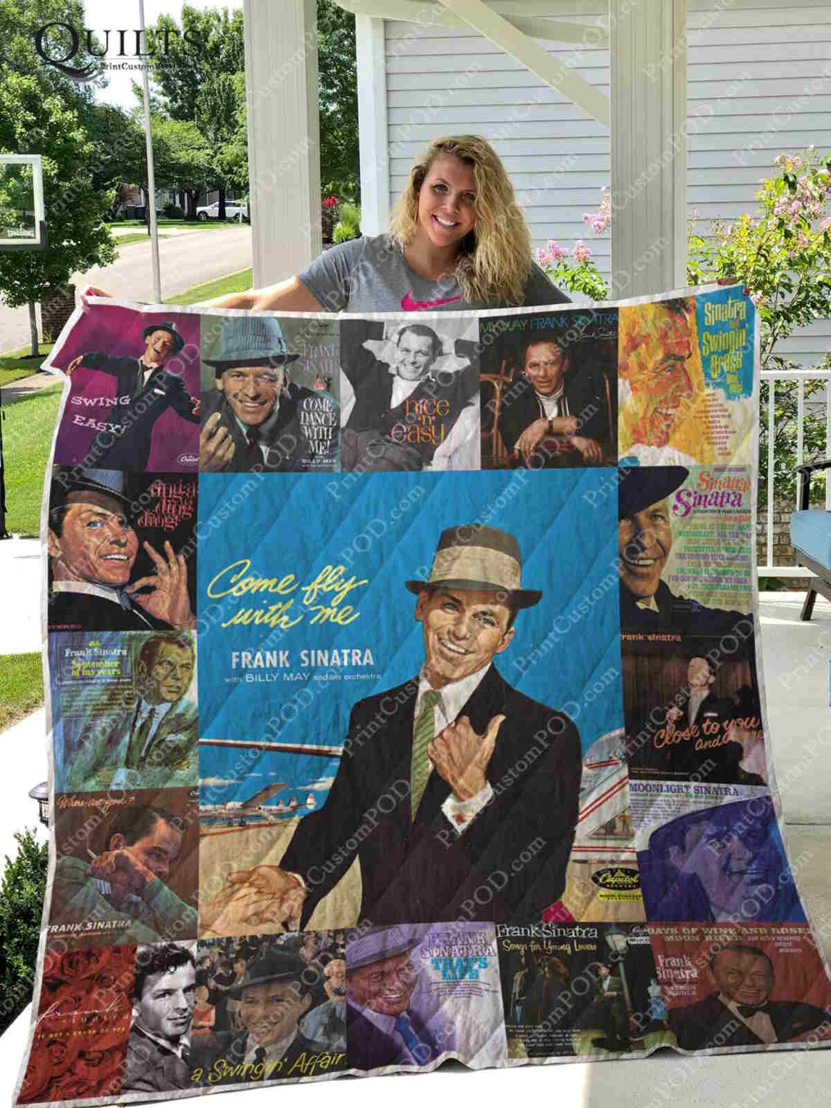 Frank Sinatra Albums 3D Customized Quilt Blanket