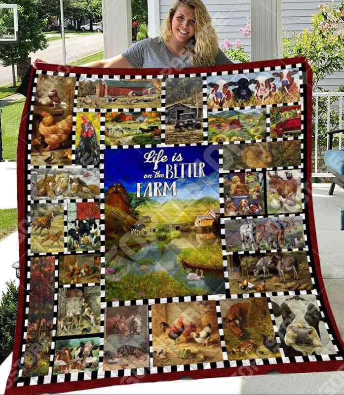 Funny Farm Art Like 3D Quilt Blanket