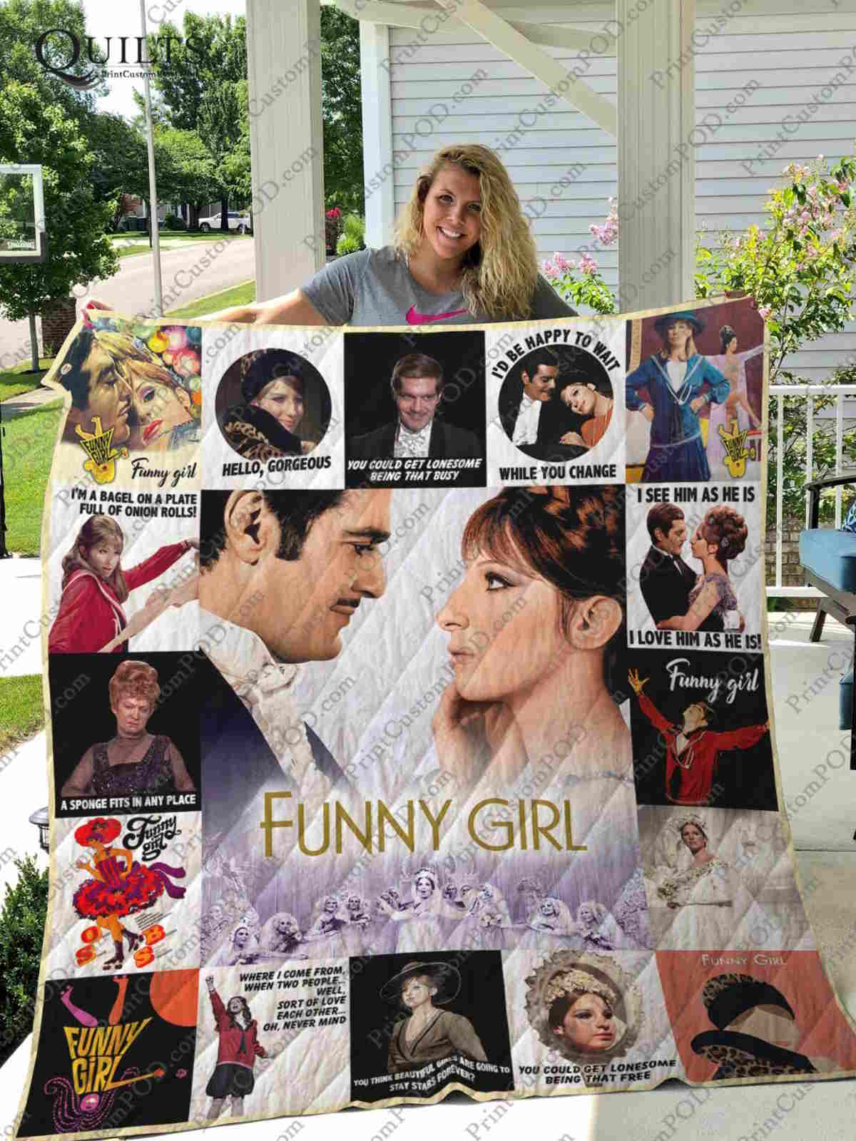 Funny Girl 3D Quilt Blanket