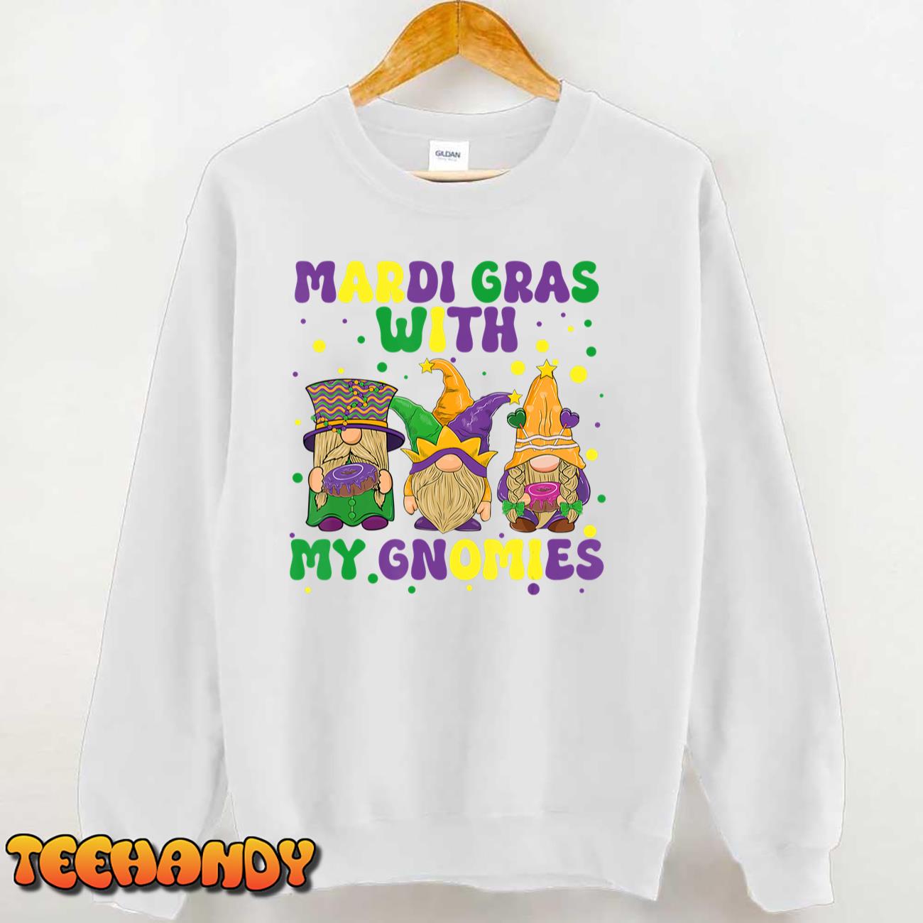 Funny Mardi Gras with Three Gnomes Mardi Gras and My Gnomies T-Shirt