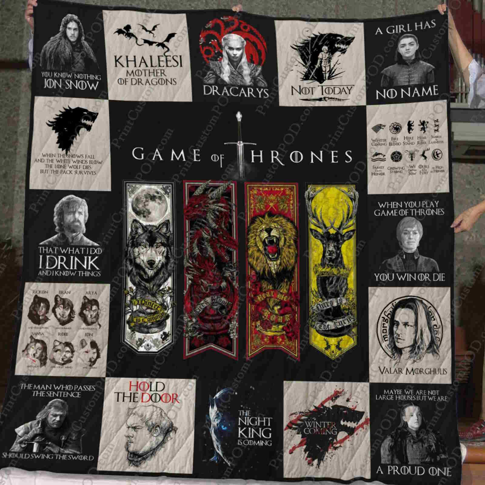 Game Of Thrones Tshirt 3D Quilt Blanket