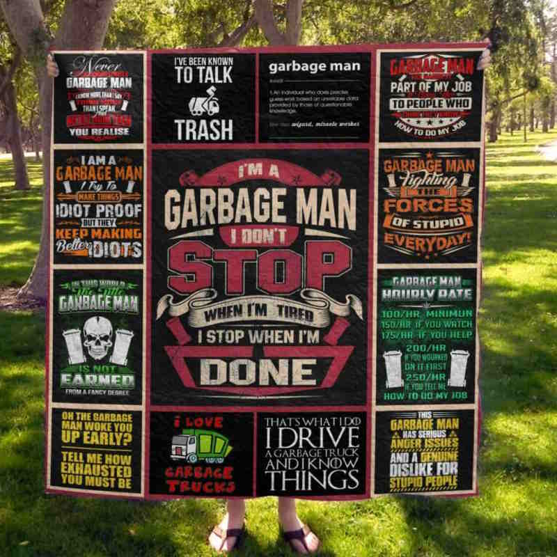 Garbage Man 3D Quilt Blanket