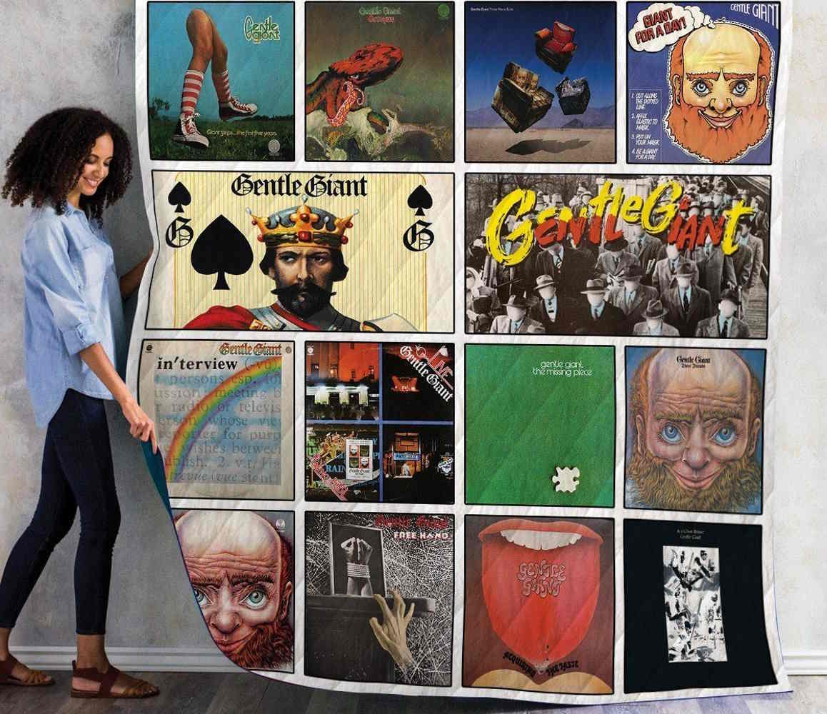 Gentle Giant Albums 3D Quilt Blanket