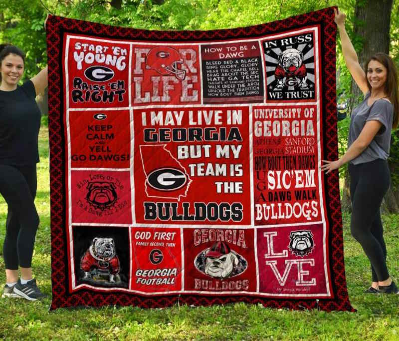 Georgia Bulldogs Georgia 3D Quilt Blanket