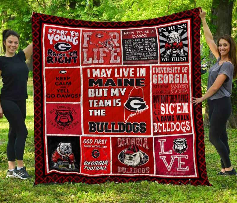 Georgia Bulldogs Maine 3D Quilt Blanket