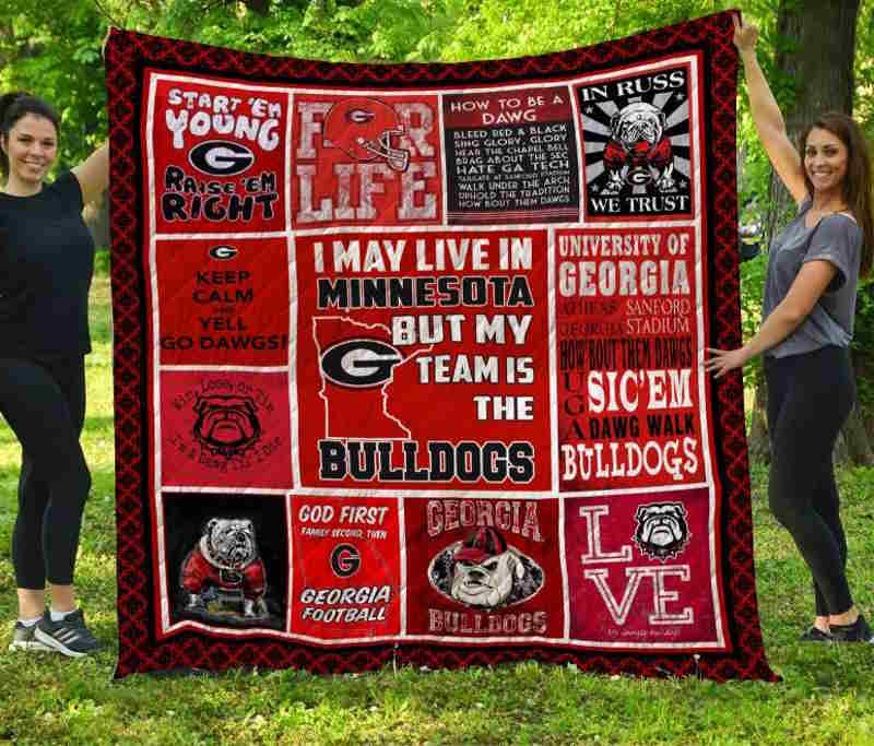 Georgia Bulldogs Minnesota 3D Quilt Blanket