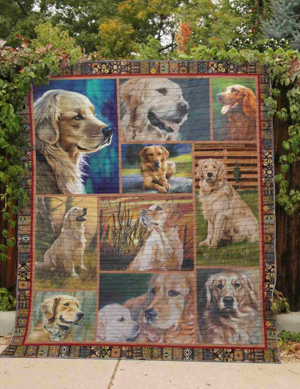 Golden Retriever0912 Golden Retriever Quilt Blanket