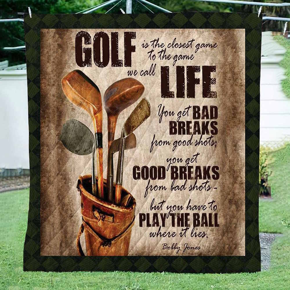 Golf Game Life 3D Quilt Blanket