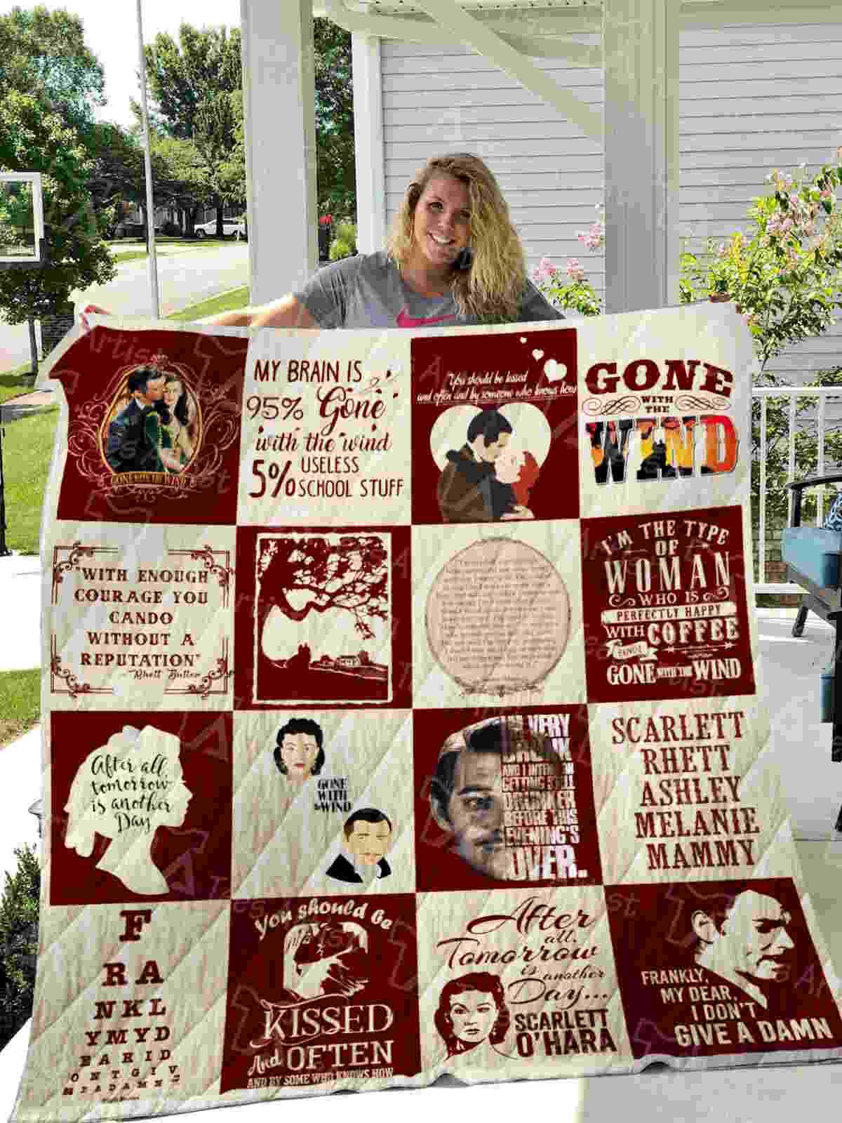 Gone With The Wind 3D Quilt Blanket