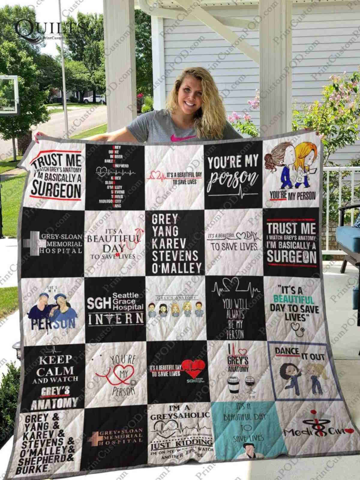 Grey’S Anatomy Quilt Blanket