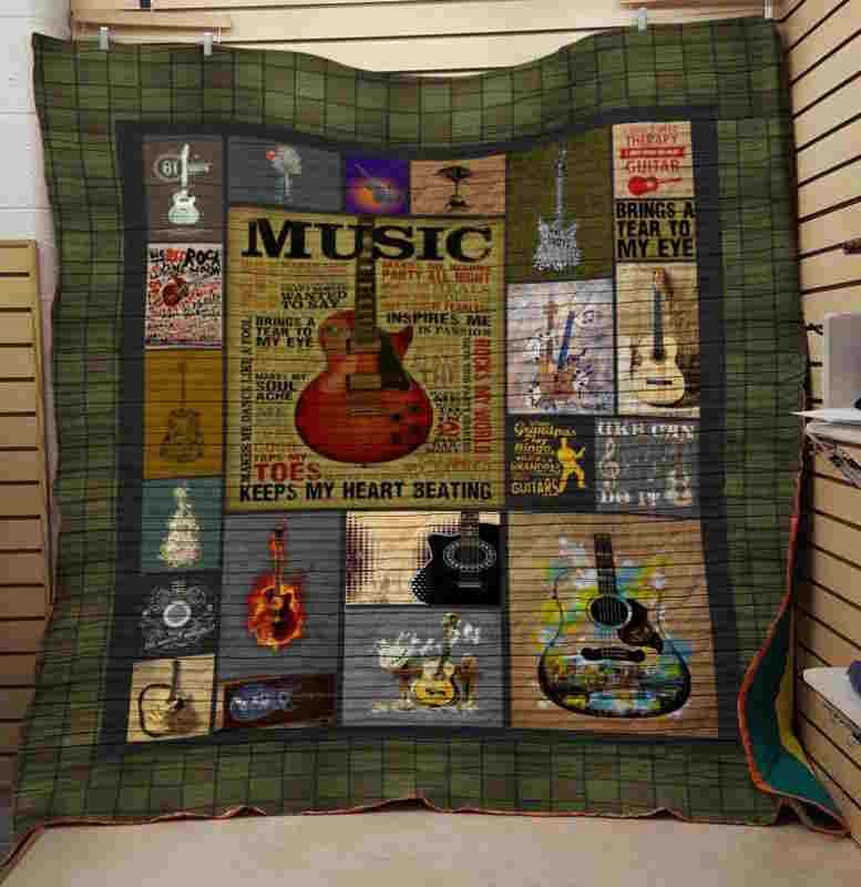 Guitar Music 3D Quilt Blanket