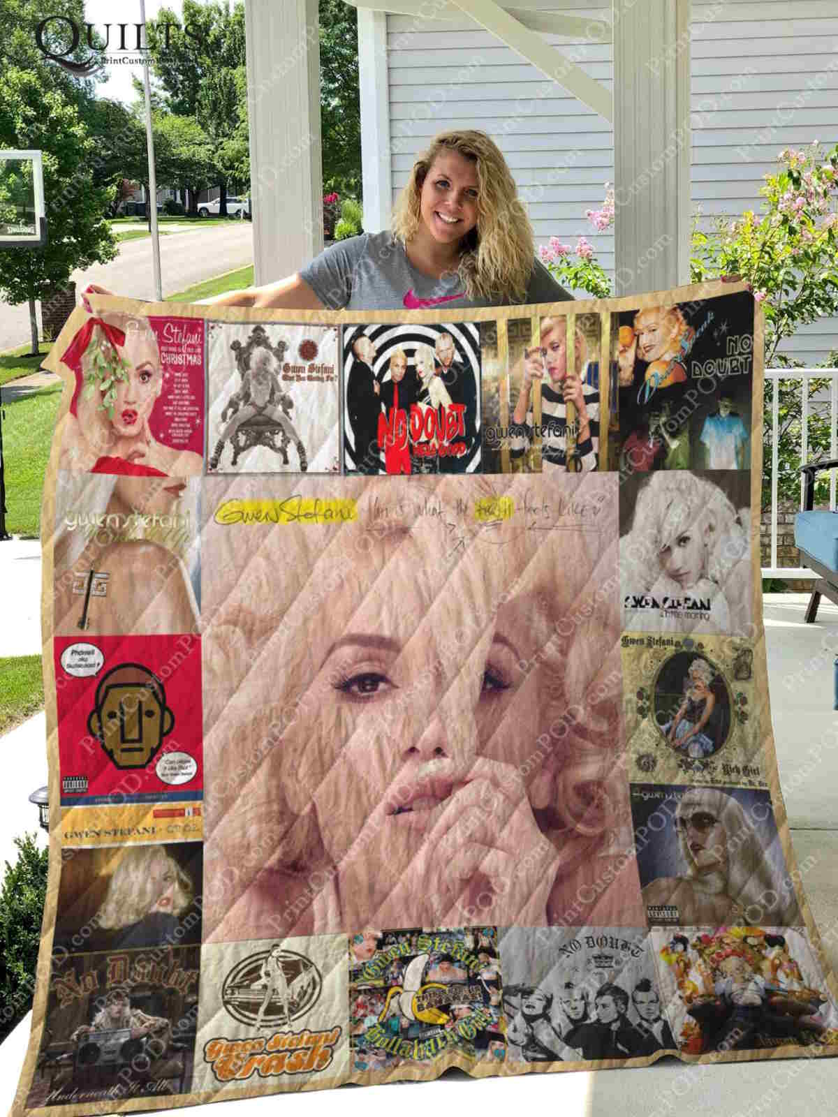 Gwen Stefani 3D Quilt Blanket