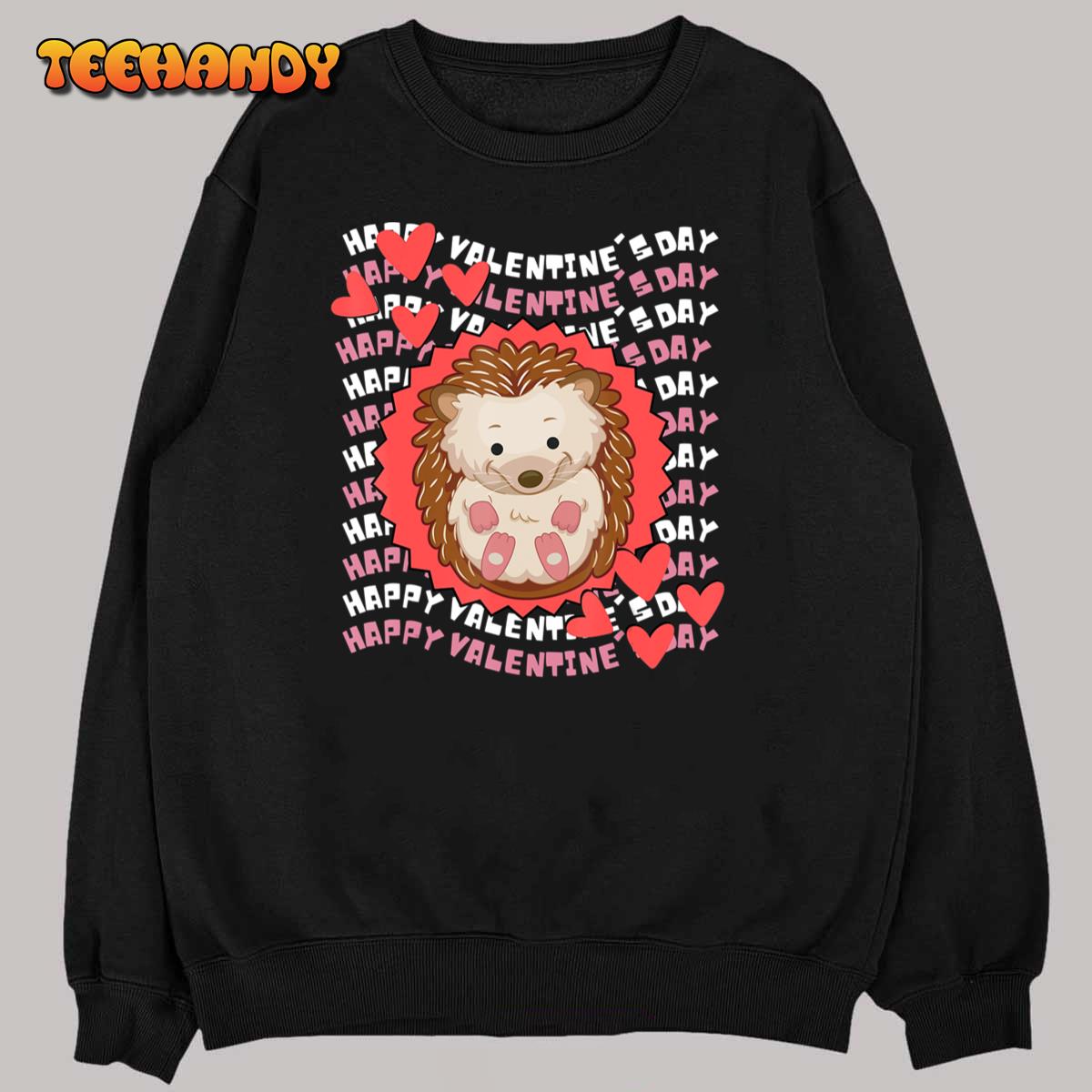 Happy Valentine’s T Hedgehog Valentine Teacher Valentine T T-Shirt