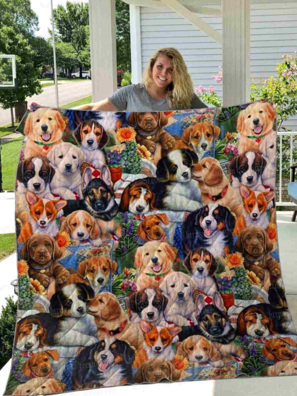 Herd Of Dog 3D Quilt Blanket