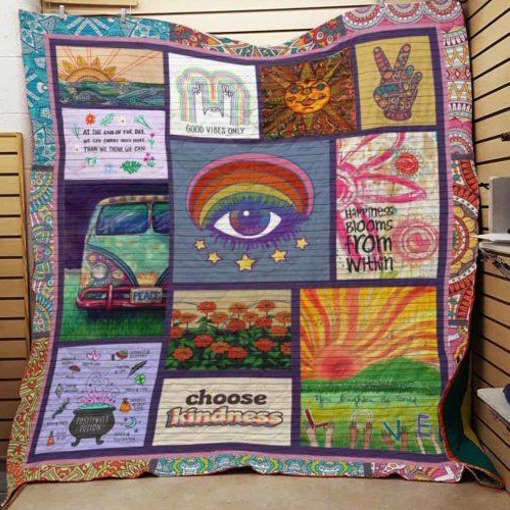 Hippie Kindness 3D Quilt Blanket