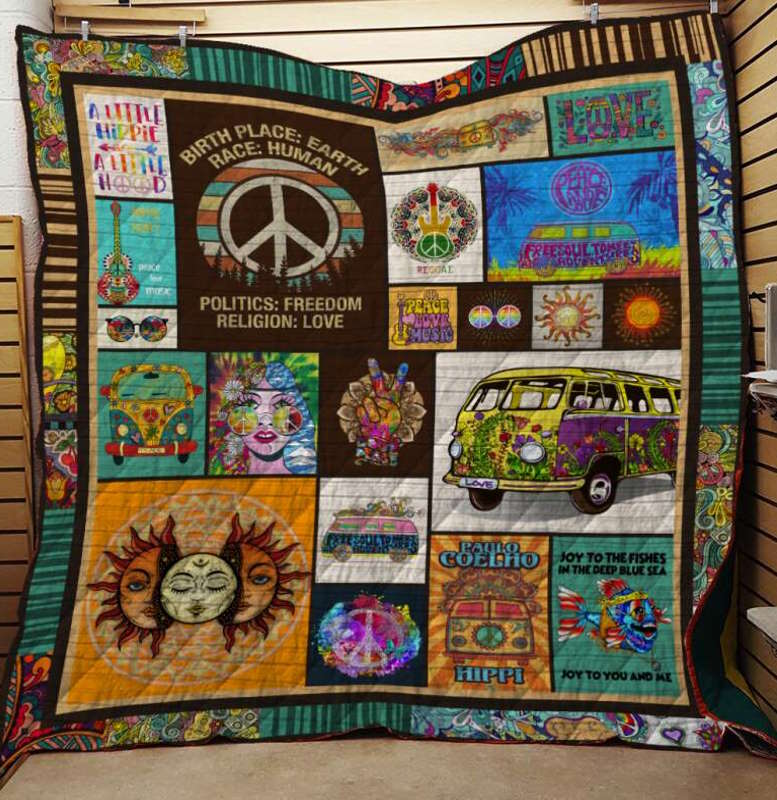 Hippie Style 3D Quilt Blanket