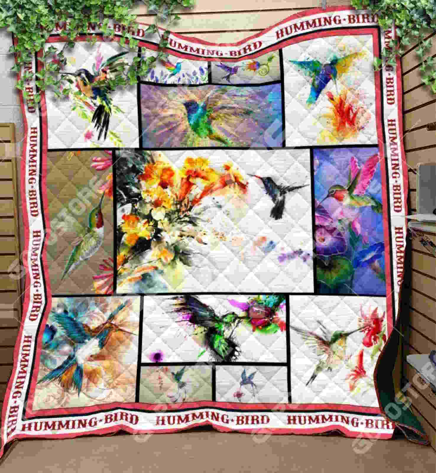 Humming Bird Collection Like 3D Quilt Blanket