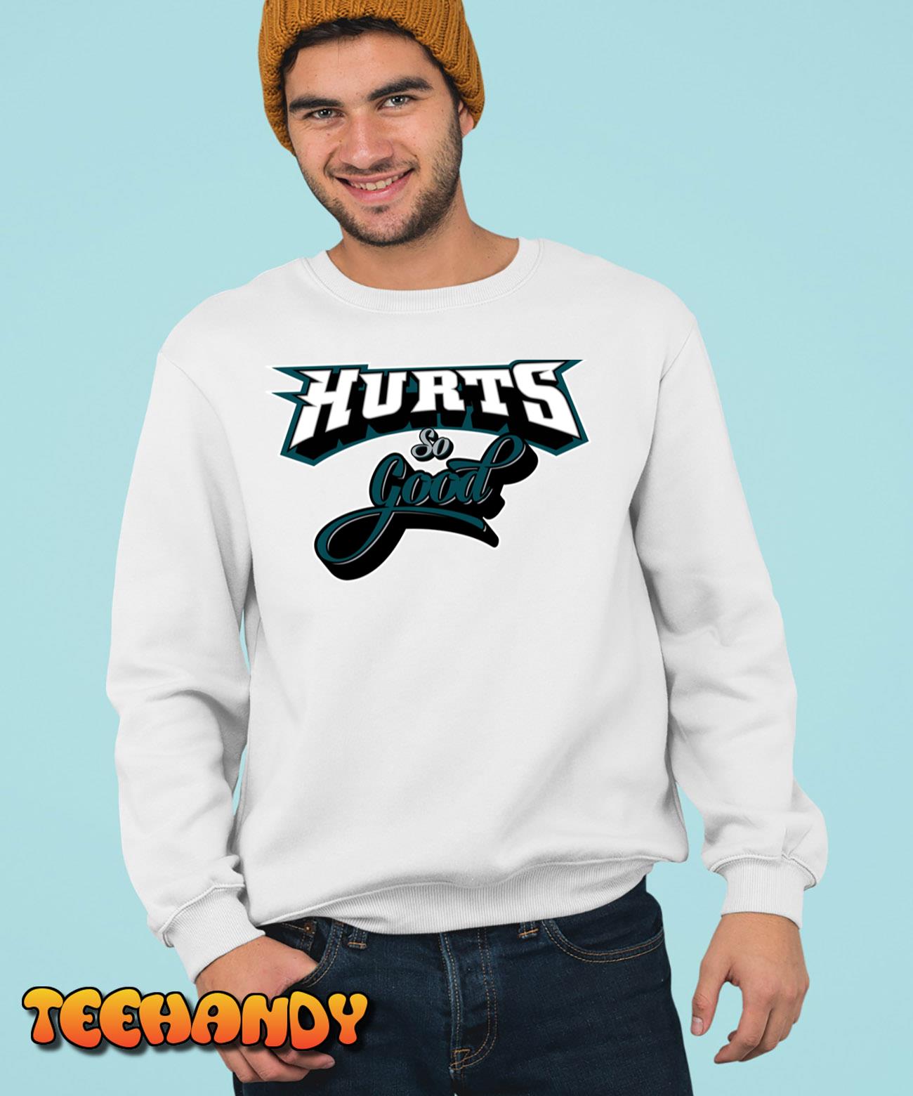 Hurts So Good Eagles Fan Retro Love Hurts Vintage Philly Pullover Hoodie