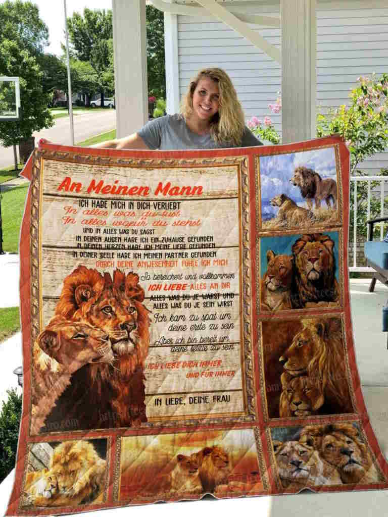 Husband Liongermany 3D Quilt Blanket