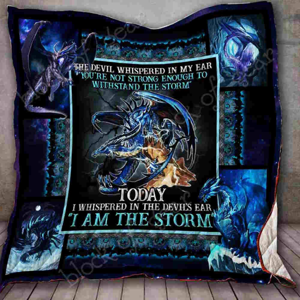 I Am The Storm, Dragon 3D Quilt Blanket